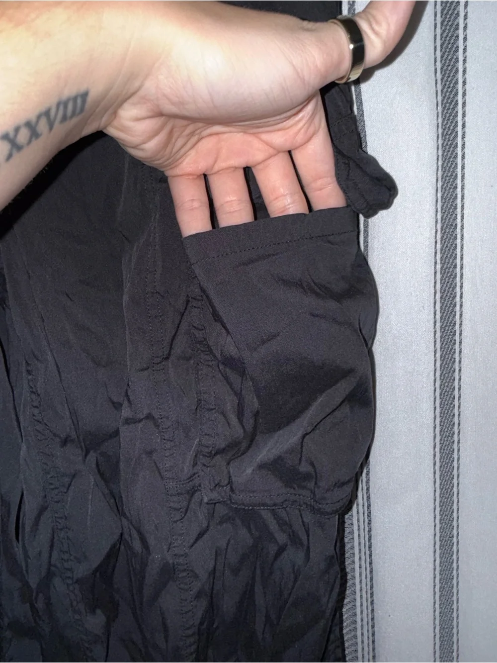 lululemon athletica Black Wide-Leg Cargo Pants